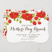 ポピーガーデンフローラマザーズデイブランチ招待状 招待状 (正面/裏面)