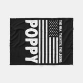 ポピーザマンザ神話ザ伝説のおじいちゃん フリースブランケット (正面(横))