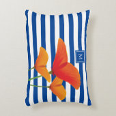 ポピーシックブルーズモノグラム アクセントクッション (正面(垂直))