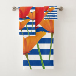 ポピーシックブルーズモノグラム バスタオルセット