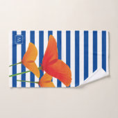 ポピーシックブルーズモノグラム バスタオルセット (ハンドタオル)