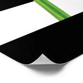 ポピーシック黒いズストライプモノグラム ポスター (角)