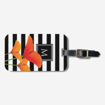 ポピーシック黒いズストライプモノグラム