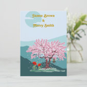 ポピーシーズフラワーズ桜結婚ビー 招待状 (スタンド正面)