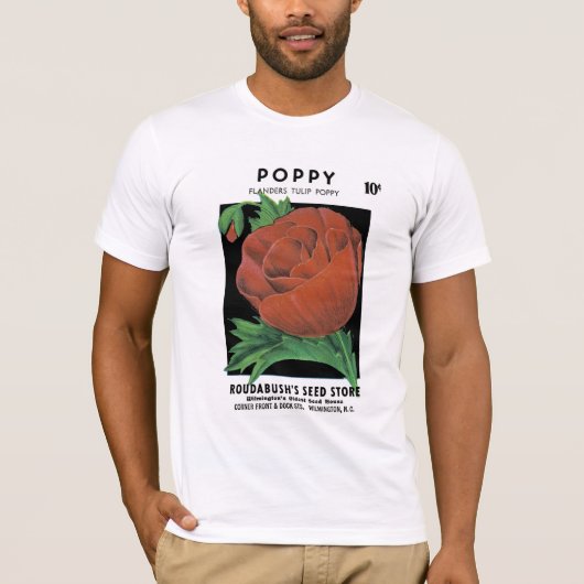 ポピーシードパケットラベル Tシャツ (正面)
