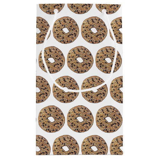 ポピーシード、ごま、玉ねぎフレーク、塩、ガーリックたっぷりのオールインワン バゲル朝食フード スモールペーパーバッグ (裏面)