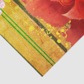 ポピーストライプ付きグリーンティッシュペーパービー 薄葉紙 (詳細)