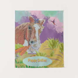 ポピースマイルおもしろい色 タペストリー