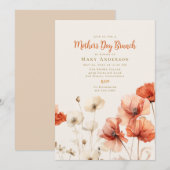 ポピースマザーズデイブランチのフィールド 招待状 (正面/裏面)