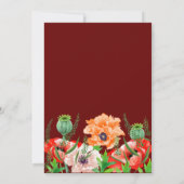 ポピーズウォーターカラー結婚式招待状 (裏面)