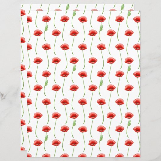 ポピーズスクラップブック紙 (正面/裏面)