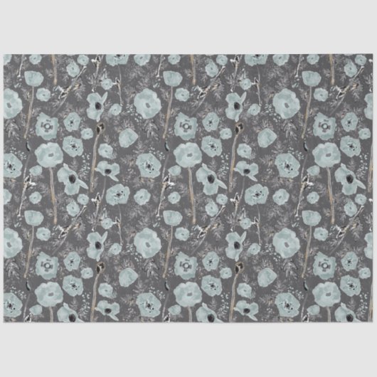 ポピーズブルーグレーチャークフローラ 薄葉紙 (正面)
