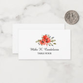 ポピーズブーケ座席表テンプレート ノートカード (正面/裏面インサイチュ)