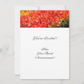 ポピーズ トスカーナ ランドスケープ 赤い花畑 白 招待状 (裏面)