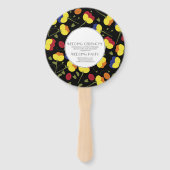 ポピーズ フローラル ボールド ストライキング ウェディング ラウンド ハンドファン (裏面)