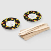 ポピーズ フローラル ボールド ストライキング ウェディング ラウンド ハンドファン (組立なし)