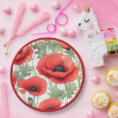 ポピーデイ紙プレート ペーパープレート (パーティー)