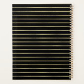 ポピーバラピンクレッドフォイルストライプズ結婚ズ プランナー手帳 (裏面)