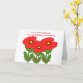 ポピーパーソナライズされたズ9th結婚アニバーサリーカード カード (黄色い花)