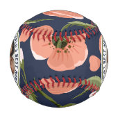ポピーパーソナライズされたパタン写真母の日 野球ボール (裏面)