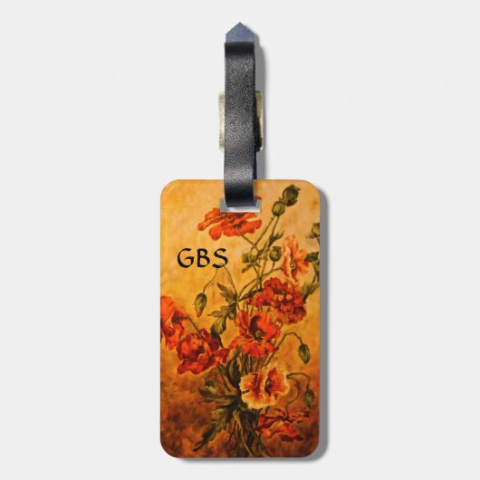 ポピービクトリアンズ絵画ラベル(モノグラカスタムム付) ラゲッジタグ (裏面縦)