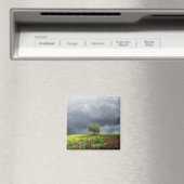 ポピーフィールドと曇り空 マグネット (インサイチュ (食洗機))