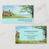 ポピーフィールドノースヨークシャー絵画ウォーターカラー 名刺 (正面/裏面)