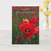 ポピーフィールドハッピーアニバーサリーカード カード (黄色い花)