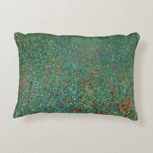 ポピーフィールドバイグスタフクリムト、ヴィンテージアールヌーボー アクセントクッション (裏面)