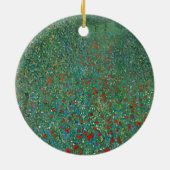 ポピーフィールドバイグスタフクリムト、ヴィンテージアールヌーボー セラミックオーナメント (裏面)