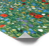 ポピーフィールドバイグスタフクリムト、ヴィンテージアールヌーボー ポスター (角)