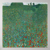 ポピーフィールドバイグスタフクリムト、ヴィンテージアールヌーボー ポスター (正面)