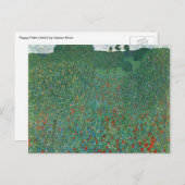 ポピーフィールドバイグスタフクリムト、ヴィンテージアールヌーボー ポストカード (正面/裏面)