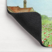 ポピーフィールド横向き水絵画色 マウスパッド (コーナー)