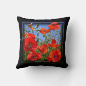 ポピーフィールド（蝶あり） クッション (裏面)