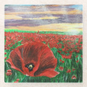 ポピーフィールドSFガラスコースター ガラスコースター (正面)