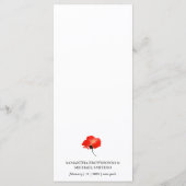 ポピーフラワーウォーター絵画カラーの有名人結婚ズ メニュー (裏面)