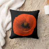 ポピーフラワーカラフルフローラカスタム抽象芸術 クッション (ブランケット)