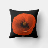 ポピーフラワーカラフルフローラカスタム抽象芸術 クッション (裏面)