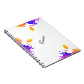 ポピーフラワーズウォーターカラーフローラ名前をカスタムする ノートブック (右側)