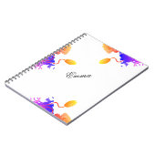 ポピーフラワーズウォーターカラーフローラ名前をカスタムする ノートブック (左側)