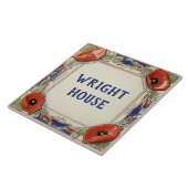 ポピーフラワーズカスタムハウス名プレート看板プラーク タイル (側面)