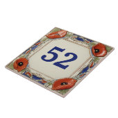 ポピーフラワーズドアハウス番号プレート記号プラーク タイル (側面)