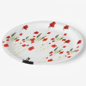 ポピーフラワーズバニーラビットフローラ ペーパープレート (アングル)