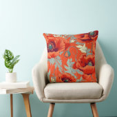 ポピーフラワーズファームハウスデコール装飾用クッション クッション (椅子)