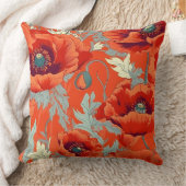 ポピーフラワーズファームハウスデコール装飾用クッション クッション (ブランケット)