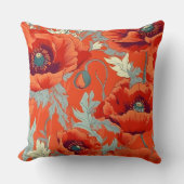 ポピーフラワーズファームハウスデコール装飾用クッション クッション (正面)