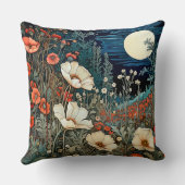 ポピーフラワーズファームハウスデコール装飾用クッション クッション (裏面)