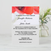 ポピーフラワーズフローラレッドホワイトグレートレンディーズ 招待状 (スタンド正面)