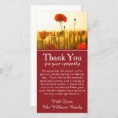 ポピーフラワーズ死別記念サンキューカード サンキューカード (正面/裏面)